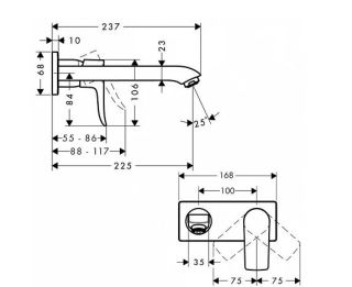 Смеситель для раковины Hansgrohe Metris  31086000S хром