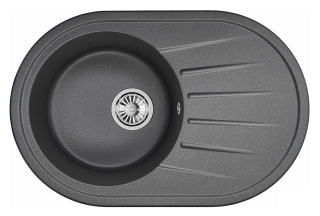 Мойка кухонная Granula Standart 7601, ГРАФИТ