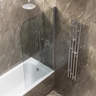 Шторка на ванну на монопетле by Deonria C-140-70-6-T-HM 70см хром матовый/прозрачный