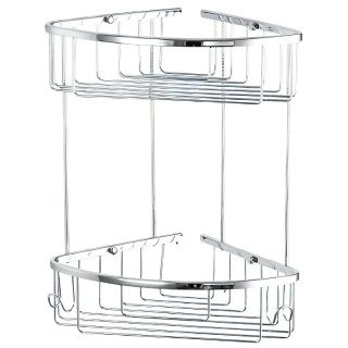 Полка угловая Gappo G334-2 с крючками хром