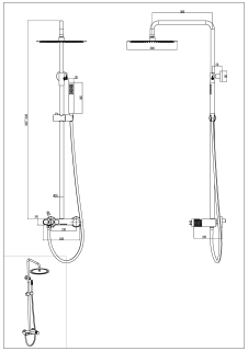 Душевая стойка Boheme Stick Spirale 128-SGM.4 оружейная сталь