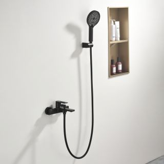 Смеситель для ванны и душа Black&White Gravity 9101MB чёрный матовый