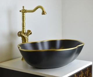 Раковина чаша Bronze de Luxe Black Orchid 1395, черный