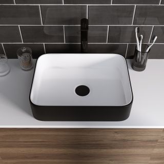 Раковина Grossman Color 50см чёрный/белый GR-4043BW