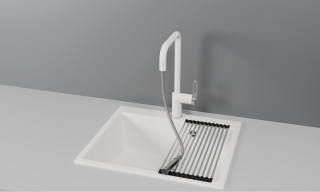 Смеситель для кухни Granula 8173, АРКТИК (БЕЛЫЙ) белый