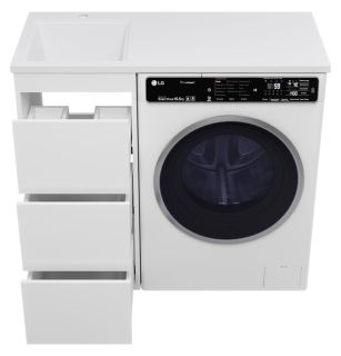 Напольная тумба под раковину Brevita Grafit GRA-01040-023Я под стиральную машину 40см белый