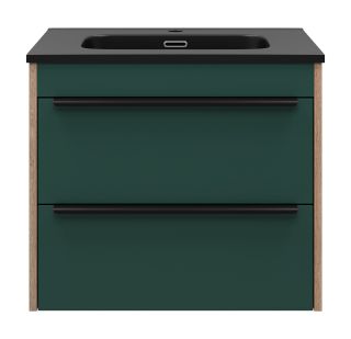 Подвесная тумба под раковину Brevita Greenwood GRE-09060-0802Я 60см зелёный/дуб Галифакс олово