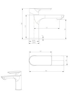 Cмеситель для раковины Grocenberg GB2009 Белый хром
