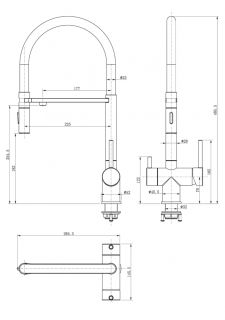 Смеситель для кухни под фильтр на магните GROCENBERG GB4096NK (Kerox Венгрия) Никель
