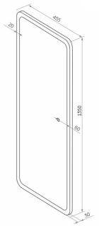 Зеркало с подсветкой Continent Loren ЗЛП430 с сенсорным выключателем 45см