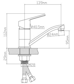 Смеситель для кухни BOOU B8255-14A хром