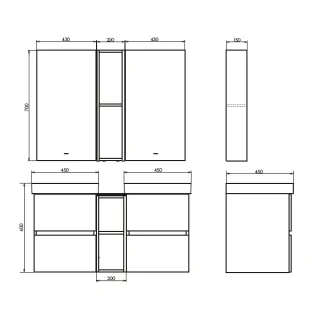 Тумба с раковиной Comforty Дартфорд 00-00013690 110 см Темное дерево