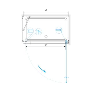 Душевой уголок RGW HO-045B (HO-011B + Z-050-2B + O-204B) 350604562-014 60x120см чёрный