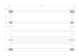 Полка для полотенец  Wonzon & Woghand Majestic WW-9281 чёрный/золото