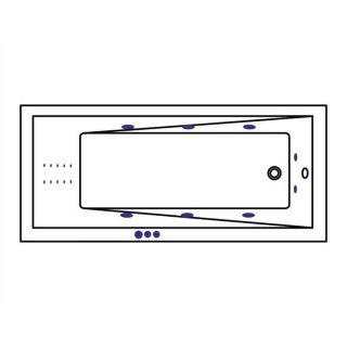 Гидромассажная ванна WHITECROSS Wave 0101.180080.100.SMARTNANO.GL 180x80 см Smart Nano золото