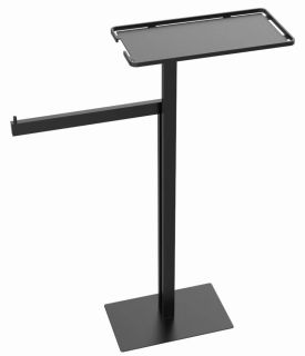 Стойка напольная с полкой и полотенцедержателем Boheme 10952-B чёрный