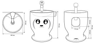 Детская раковина Laguraty 5620F на пьедестале белый