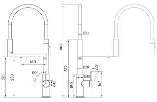 Смеситель для кухни Paulmark Tornado To213402-Fi пламя