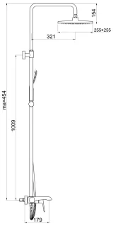 Душевая стойка Gappo G2450 чёрный