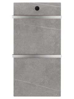 Полотенцесушитель электрический Wonzon & Woghand Stuttgart WW-A502-BR 42x80 см с каменной плитой серый мрамор/брашированный никель