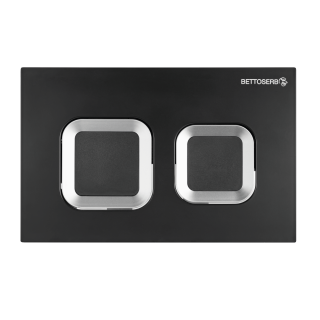 SET Инсталляция Sava Fix Slim+ клавиша смыва черный матовый + хром глянец квадр. SMART