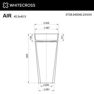 Напольная раковина WHITECROSS Air 0738.040040.2XXXX 40 см RAL мат