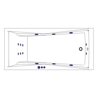 Гидромассажная ванна WHITECROSS Palace 0104.180080.100.SMART.GL 180x80 см Smart золото