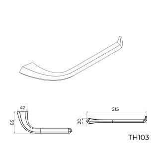 Полотенцедержатель Knotlor TH103RB, бронза
