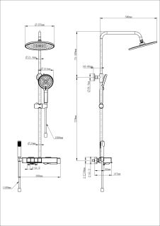 Душевая стойка Wonzon & Woghand Muse Forte WW-B3580-MW с термостатом белый матовый