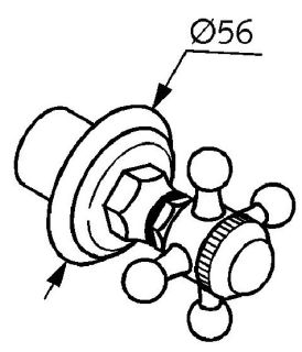 Встраиваемый вентиль Kludi 1926 хром 518150520