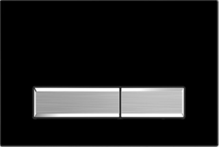 Кнопка смыва Aquatek Slim чёрный матовый/никель KDI-0000026