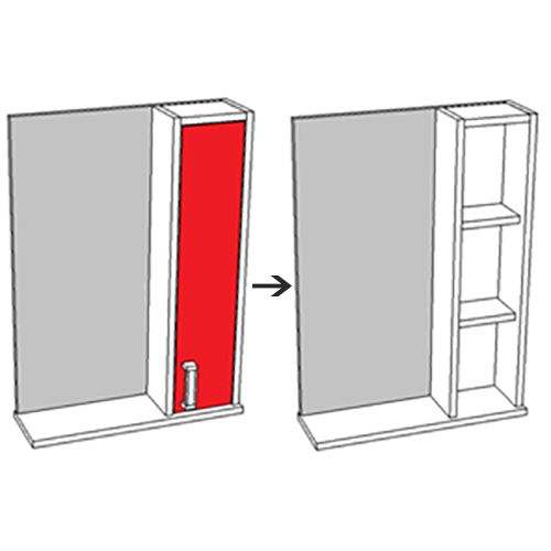 Зеркало-шкаф Corozo Колор 50см белый SD-00000683