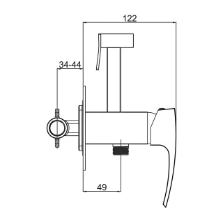 Гигиенический душ со смесителем Gappo G7207-3 золото