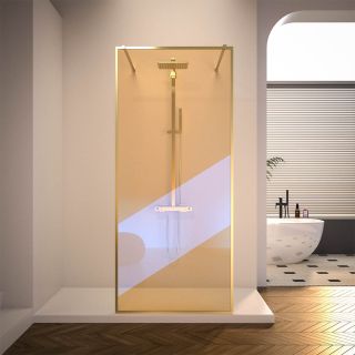 Душевая перегородка Veconi Korato KR-90GC, 1000x2000, брашированное золото, хамелеон