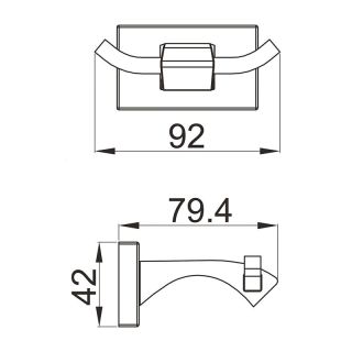 Крючок двойной Gappo G0705-23 золото