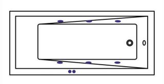Гидромассажная ванна Whitecross Wave Slim 0111.170075.100.SOFT.BR 170x75см Soft бронза