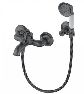 Смеситель для ванны с душем Wonzon & Woghand Steam WW-88639008-BGM тёмный графит
