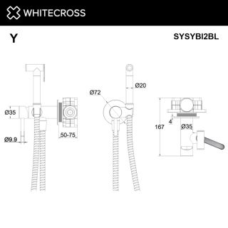 Гигиенический душ WHITECROSS Y SYSYBI2GM оружейная сталь