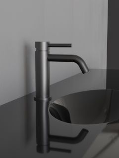 Cмеситель для раковины Knotlor SS-20/GM, оружейная сталь