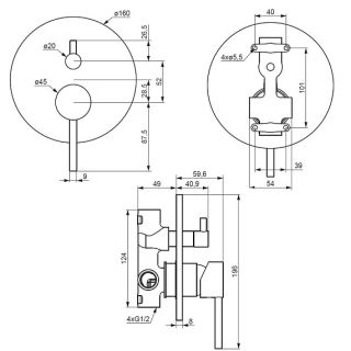 Смеситель для душа Damixa Scandinavian Pure 367100000 хром