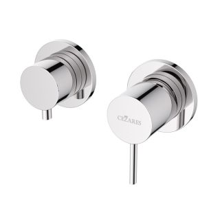 Встраиваемый смеситель Cezares на 3 выхода для душа LEAF-VDIM3-L-01 хром