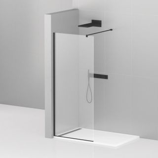 Душевая перегородка CEZARES LIBERTA-L-1-95-120-C-NERO кронштейн 120см