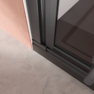 Душевая дверь CEZARES  LINER-B-12-90-C-NERO-R правая чёрный матовый