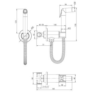 Гигиенический душ со смесителем Lemark Solo LM7171G золото