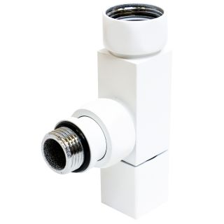 Вентиль запорный угловой Luxon LX 855SCH0504БМ  3/4"х1/2" г/ш  хромированный для п/с Квадратный (МУАР БЕЛЫЙ)