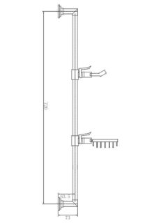 Душевая штанга Haiba HB8009 хром
