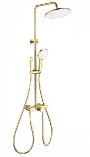 Душевая стойка Wonzon & Woghand Muse Selesta WW-B4113-BG с термостатом брашированное золото