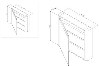 Зеркало-шкаф Am.Pm Sensation M30MCR0801NF правый 80 см орех