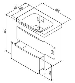 Am.pm Like M80FSX0652WG тумба под раковину 65 см белый