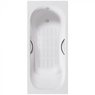 Ванна чугунная Delice Malibu DLR230628R-AS 140х75 с отверстиями под ручки и антискользящим покрытием